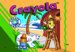 Crayola Crayons: Create a World title screen for Sega Pico